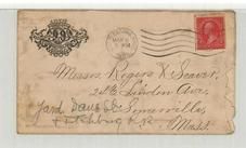 Messrs. Roger A. Seaver. 24.5 Linden Ave. Someville, Mass. 1895 Organized Artillery Association, Perkins Collection 1861 to 1933 Envelopes and Postcards